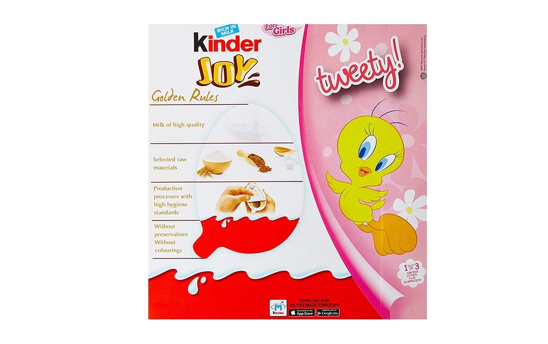 Kinder Joy Chocolates for Girls (Tweety)    Pack  24 pcs
